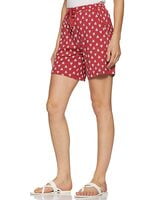 Van Heusen Printed Shorts (Red With White)