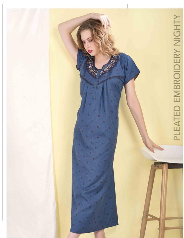 Minelli Full Length Premium Cotton Nightdress - 8977A