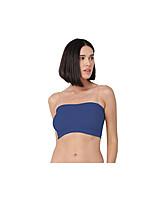 Womens Padded Tube Top - Navy Blue – Minelli