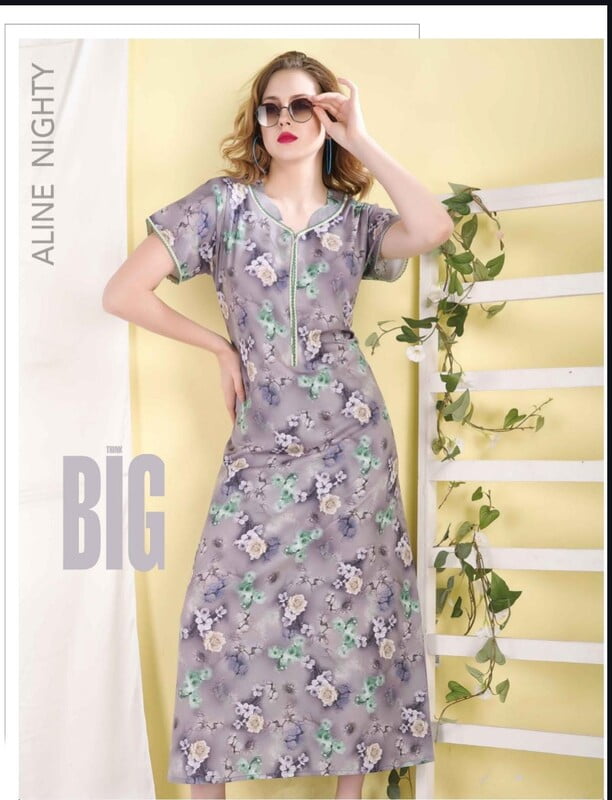 Minelli Womens Alpine Digital Nighty - 9011 Minelli Womens Alpine Digital Nighty - 9011