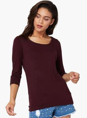 Hanes Comfty Full Sleeve Top (Maroon)