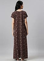 Minelli Full Length Aline Alpine Nightdress - Brown