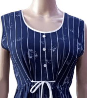 Minelli Navy Blue Stripes Short Nighty