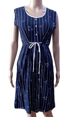 Minelli Navy Blue Stripes Short Nighty