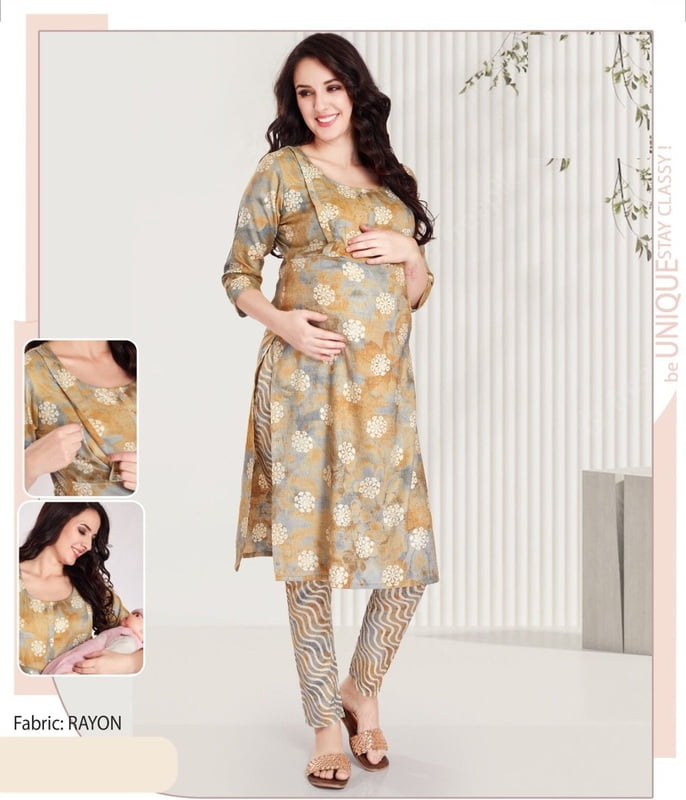 Minelli Maternity / Feeding Kurti  & Pant Set - 3366