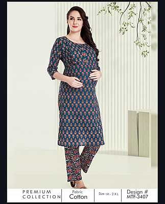 Minelli Maternity / Feeding Kurti  & Pant Set - 3407