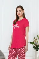 Van Heusen Athleisure Perfect Printed Long Tee - Rasberry Self Love