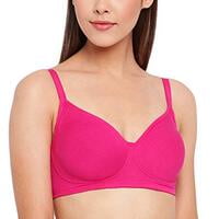 Enamor A042 Side Support�Shaper�Supima�Cotton Everyday�Bra -  Non-Padded,�Wirefree�& High Coverage PALESKIN