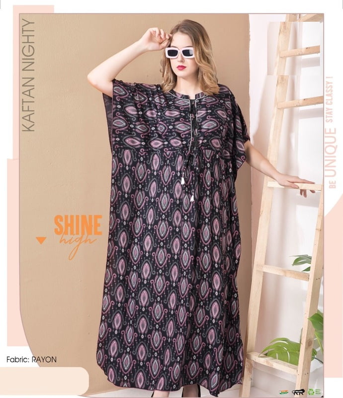 Minelli Rayon Full Length Kaftan Nightdress - 4888A