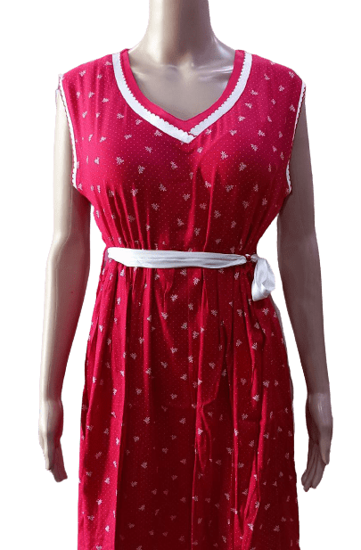 Minelli Red Pattern Short Nighty Minelli Red Pattern Short Nighty