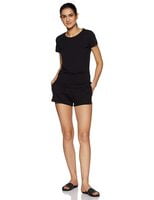 Van Heusen Athleisure Round Neck Tee - Pure Black