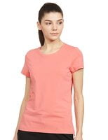 Van Heusen Athleisure Round Neck Tee - Coral