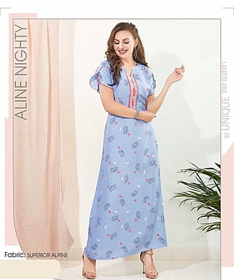 Minelli Full Length Aline Premium Alpine Nightdress - 8244A