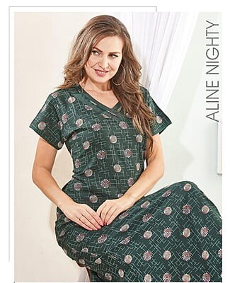 Buy Nighty & Night Dress for Women Online India at best price - SheTrendz