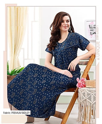 Minelli Full Length Pleat Bizzy Lizzy Cotton Nightdress - 8460