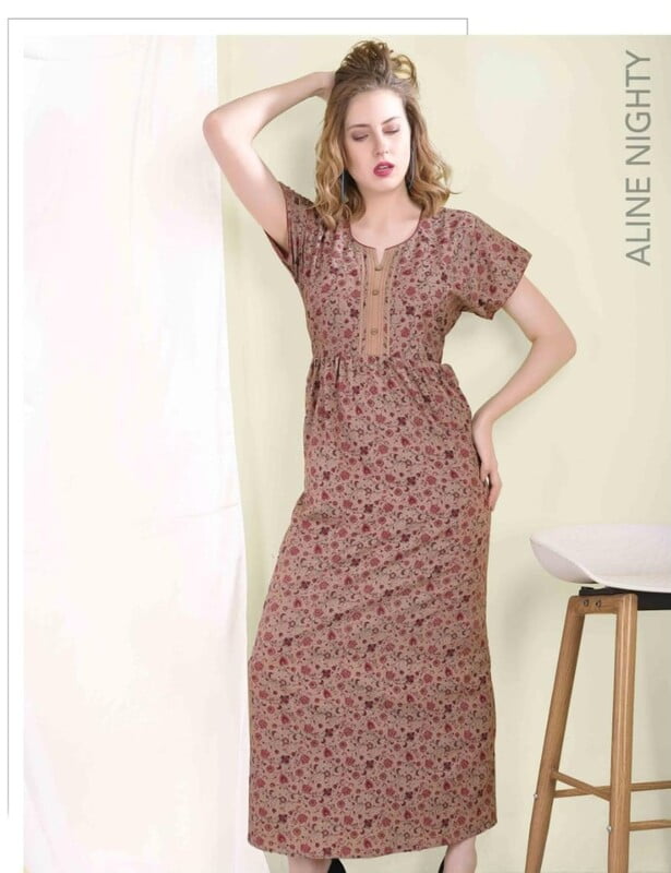 Minelli Full Length Premium Cotton Nightdress - 8948A