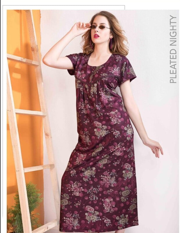 Minelli Full Length Premium Cotton Nightdress - 8966A