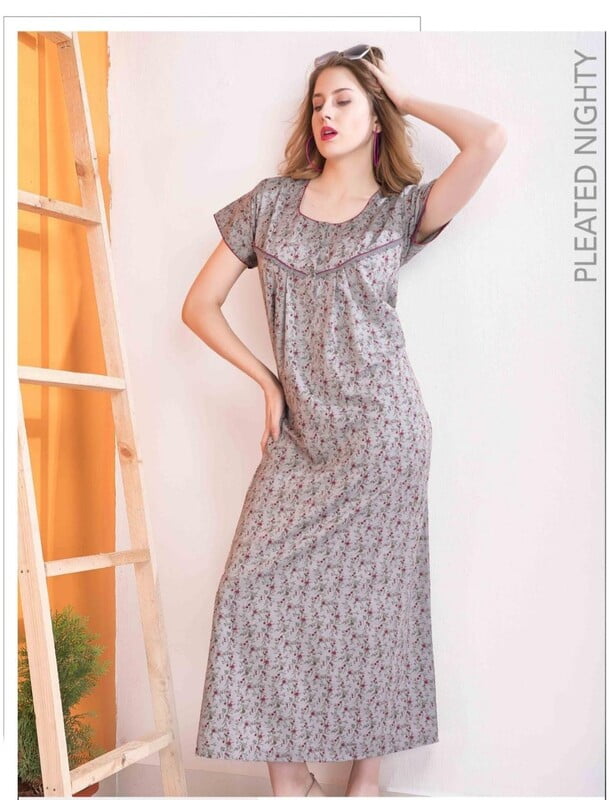 Minelli Full Length Premium Cotton Nightdress - 8968B