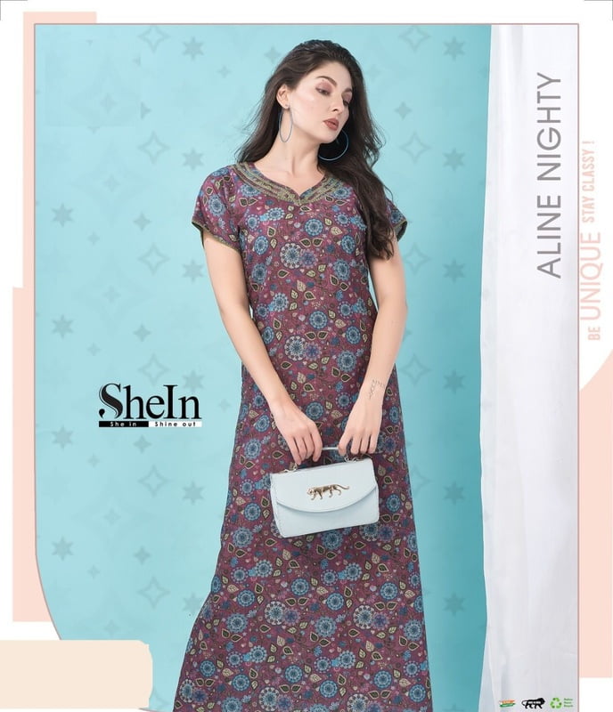 Minelli Womens Alpine Digital Nighty - 9019 Minelli Womens Alpine Digital Nighty - 9019