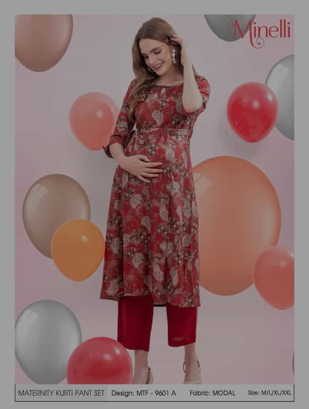 Minelli Maternity / Feeding Kurti  and Pant Set - 9601A