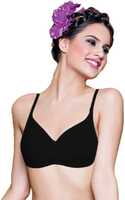 Enamor AB80 T-Shirt Cotton Bra - Padded • Wirefree • Transparent Back Strap Enamor AB80 T-Shirt Cotton Bra - Padded • Wirefree • Transparent Back Strap