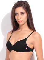 Enamor AB80 T-Shirt Cotton Bra - Padded • Wirefree • Transparent Back Strap Enamor AB80 T-Shirt Cotton Bra - Padded • Wirefree • Transparent Back Strap