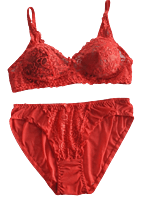 Lady Love Stela Set Bra & Panty Bridal Set -Red