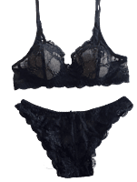 Online Calibra 1760 Black Bridal Heart Net Bra and Panty Set 400603 Prices  - Shopclues India