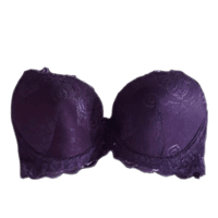 Push up - under wired - back side lace material (Purple) Fancy Bra Push up - under wired - back side lace material (Purple) Fancy Bra