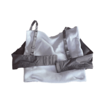 Lightly paded - deep cut neck - seemless satin (Grey) Lightly paded - deep cut neck - seemless satin (Grey)