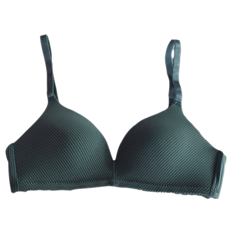 Lightly paded - deep cut neck - seemless satin (Green) Lightly paded - deep cut neck - seemless satin (Green)