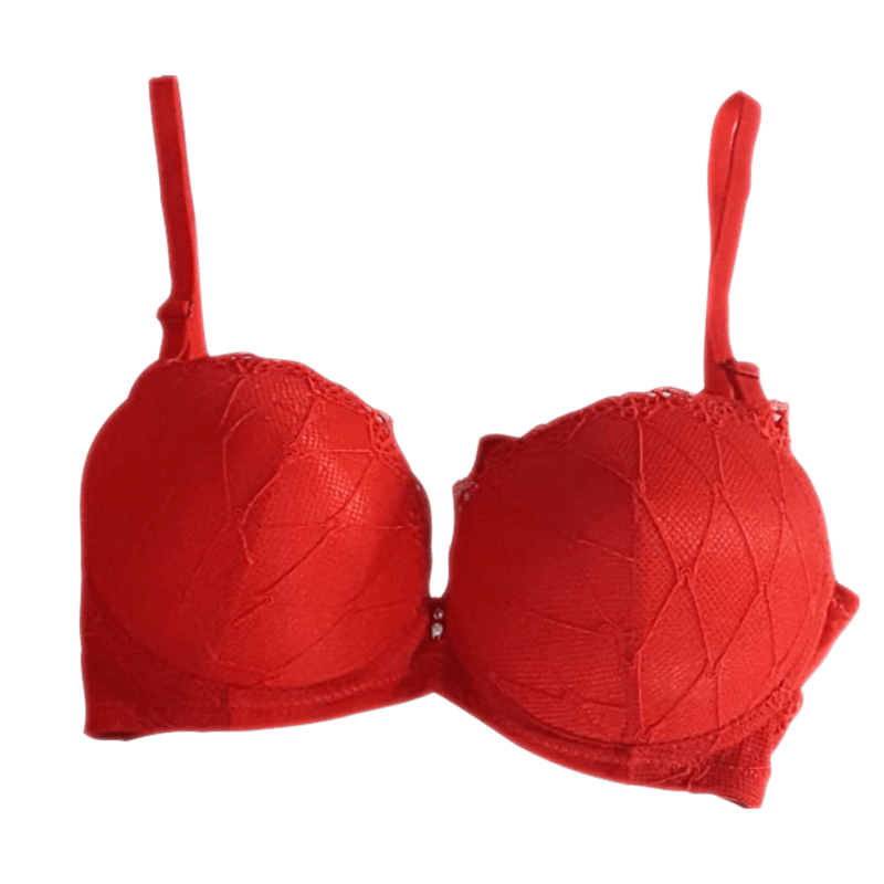 Ultra-thin Lace Sexy Thin Cotton Cup Plump Big Push Up Sexy Gathering Bra  Large Without Steel Ring Sexy Bras for Women (Color-Red) Full Set -  rnixpoint