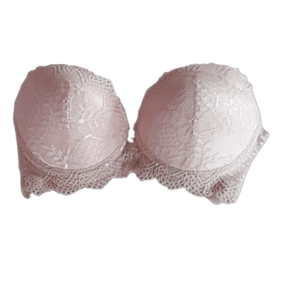 Push Up Wired with Laced Net Polyester Cotton Bra (Red)