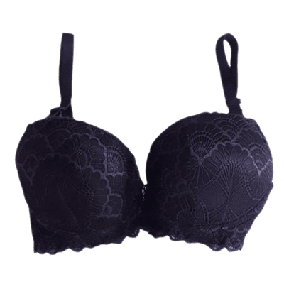 Padded Full Coverage Wired Push Up Bra with Lace (Red)