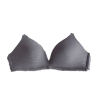 Lightly paded - deep cut neck - seemless satin (Grey) Lightly paded - deep cut neck - seemless satin (Grey)