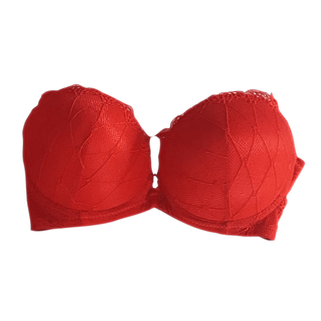 Sexy Wire Free Embroidered Push Up Bra For Women Adjustable A/B/C Cup Deep  V Big Size Red Lace Underwear 32 42 From Dou01, $7.46
