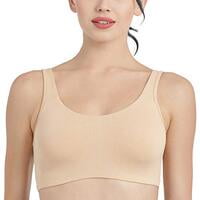 Enamor Solid Metal Free Pop On Sports Bra