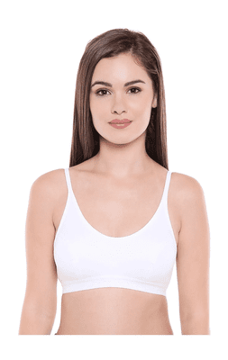 Enamor Metal Free Pop On Low Impact Cotton Sports Bra - Non-Padded &  Wirefree SB06