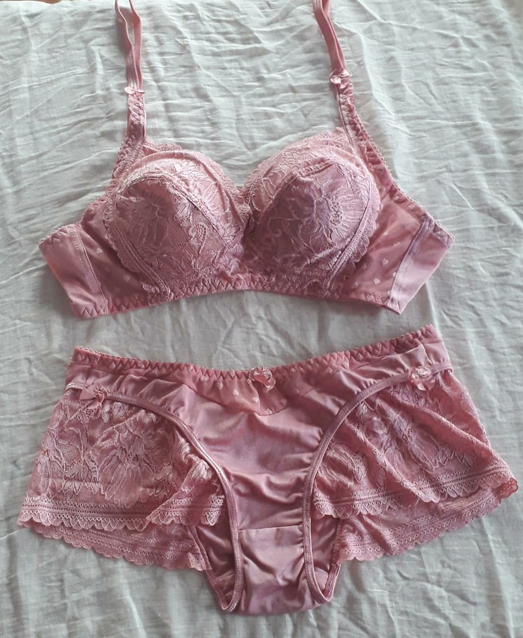 Lace bralette - Vintage pink - Ladies