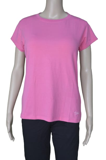 Loveable Sports Womens Crew Neck Tee (Pink) Loveable Sports Womens Crew Neck Tee (Pink)