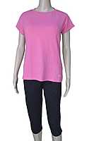 Loveable Sports Womens Crew Neck Tee (Pink) Loveable Sports Womens Crew Neck Tee (Pink)