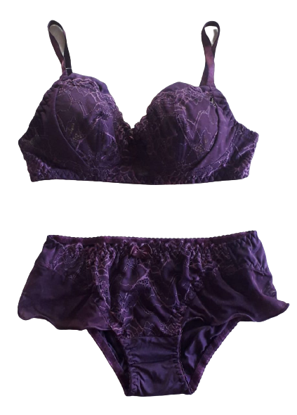 Bridal 3 Piece Bra Panty Set With Short Nighty - Purple at Rs 499.00, Bra  Panty Set