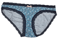 Fancy Mesh Printed Bikini Lacely Panty- Sky Blue Fancy Mesh Printed Bikini Lacely Panty- Sky Blue