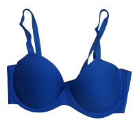 Blue Padded Semi Coverage Push-Up Bra