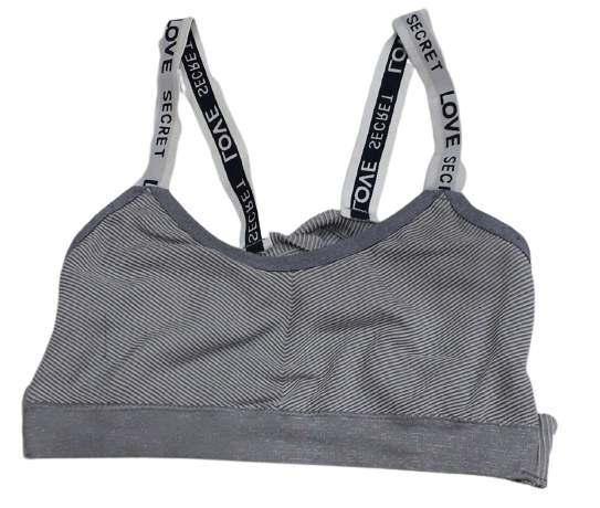 Non-Padded Sports Bra with Transparent Straps