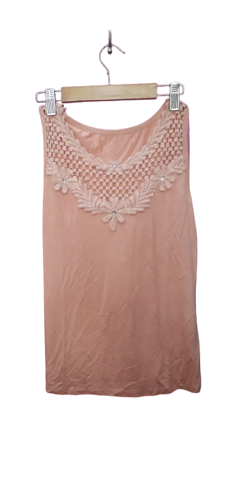 Fancy Womens Tank Top Slip - Peach