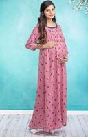 Maybell Feeding Nightly (Pink Colour With Butterful Printed) Maybell Feeding Nightly (Pink Colour With Butterful Printed)