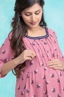 Maybell Feeding Nightly (Pink Colour With Butterful Printed) Maybell Feeding Nightly (Pink Colour With Butterful Printed)