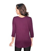 Enamor E037 3/4 Sleeve With Crew Neck (Wine) Enamor E037 3/4 Sleeve With Crew Neck (Wine)