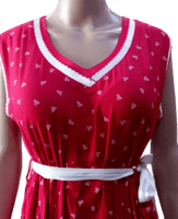 Minelli Red Pattern Short Nighty Minelli Red Pattern Short Nighty